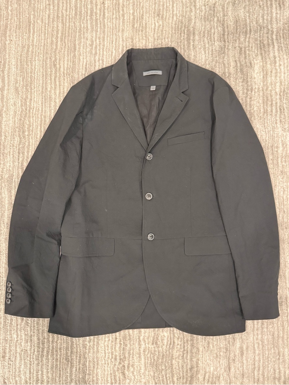 John Varvatos Blazer, Crinkle Collection - Jacket, Black, Size: 54 Euro, 44 US